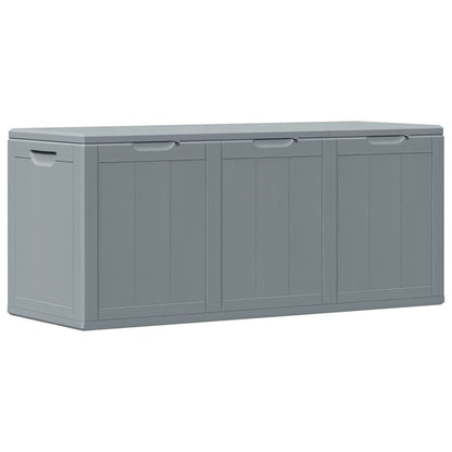 vidaXL Garden Storage Box 270L Grey PP Wood Look