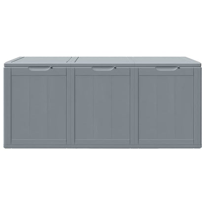 vidaXL Garden Storage Box 270L Grey PP Wood Look