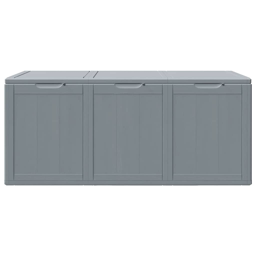 vidaXL Garden Storage Box 270L Grey PP Wood Look