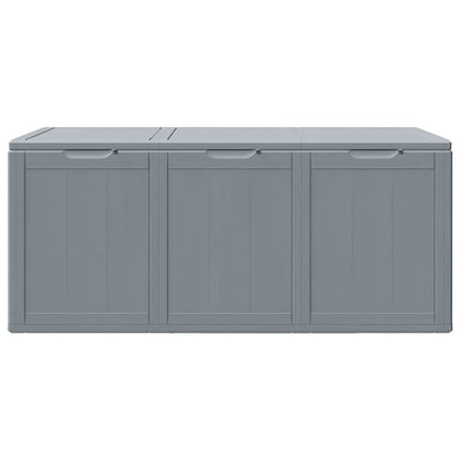 vidaXL Garden Storage Box 270L Grey PP Wood Look