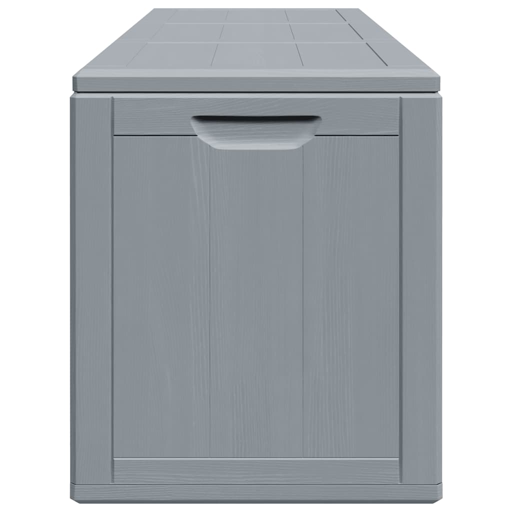 vidaXL Garden Storage Box 270L Grey PP Wood Look