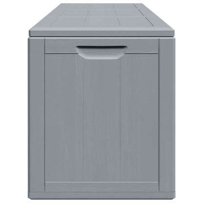 vidaXL Garden Storage Box 270L Grey PP Wood Look