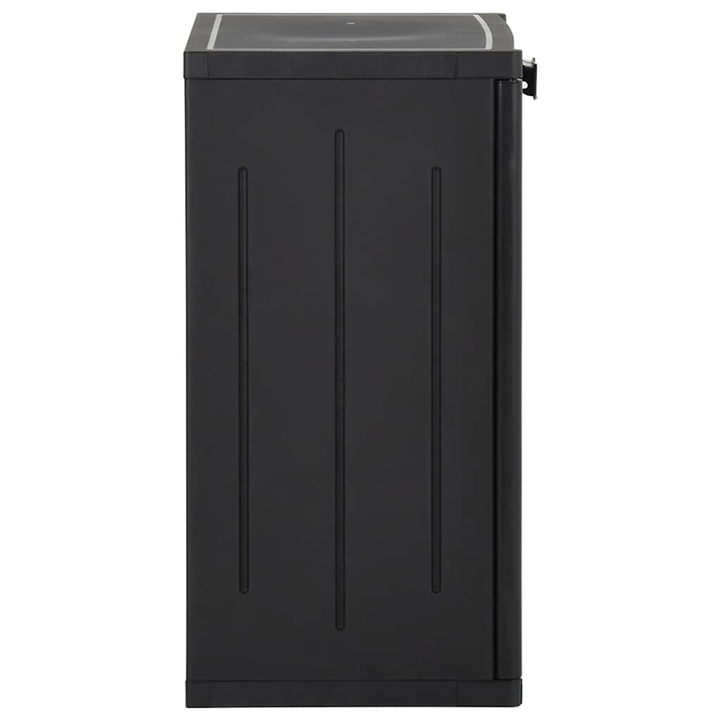 vidaXL Garden Cabinet | Black | 100% Polypropylene | Medium | Durable