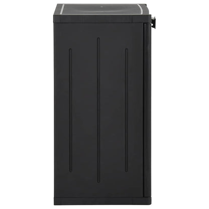 vidaXL Garden Cabinet | Black | 100% Polypropylene | Medium | Durable
