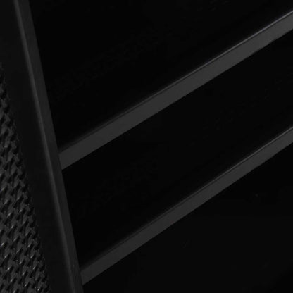 vidaXL Garden Cabinet | Black | 100% Polypropylene | Medium | Durable