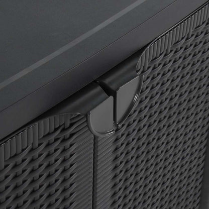 vidaXL Garden Cabinet | Black | 100% Polypropylene | Medium | Durable