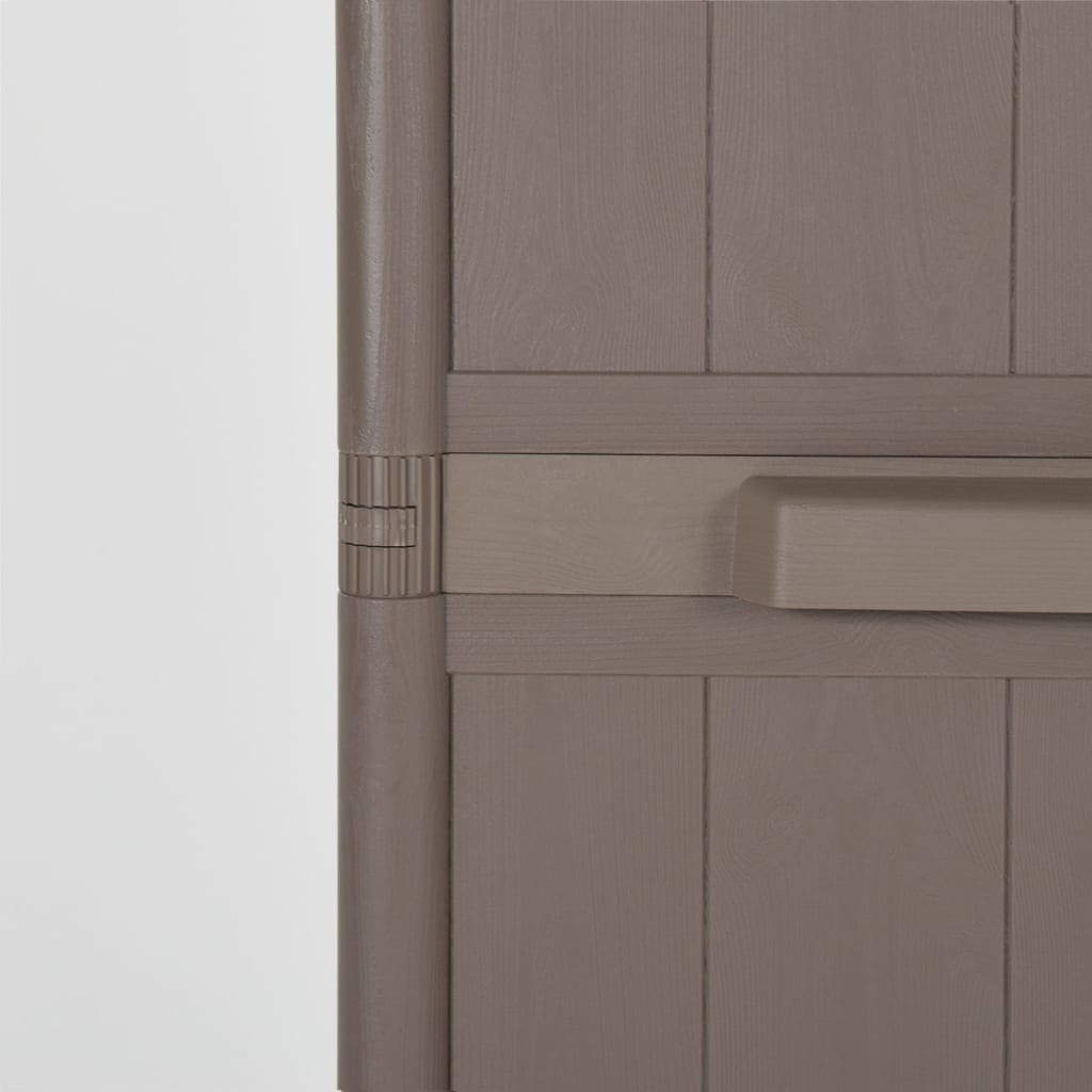 vidaXL Garden Storage Cabinet Brown 65x45x172 cm PP Wood Look