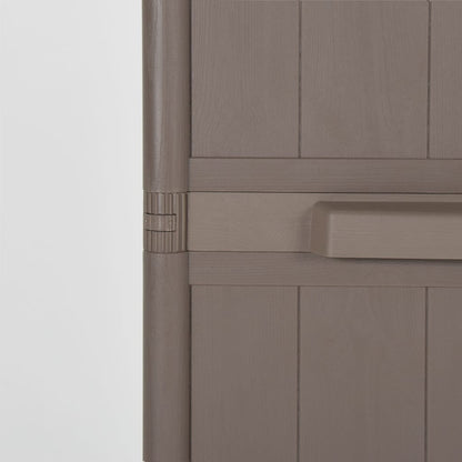 vidaXL Garden Storage Cabinet Brown 65x45x172 cm PP Wood Look