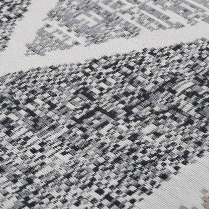 vidaXL Rug Black and Grey 120x180 cm Cotton