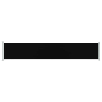 vidaXL Patio Retractable Side Awning 117x600 cm Black