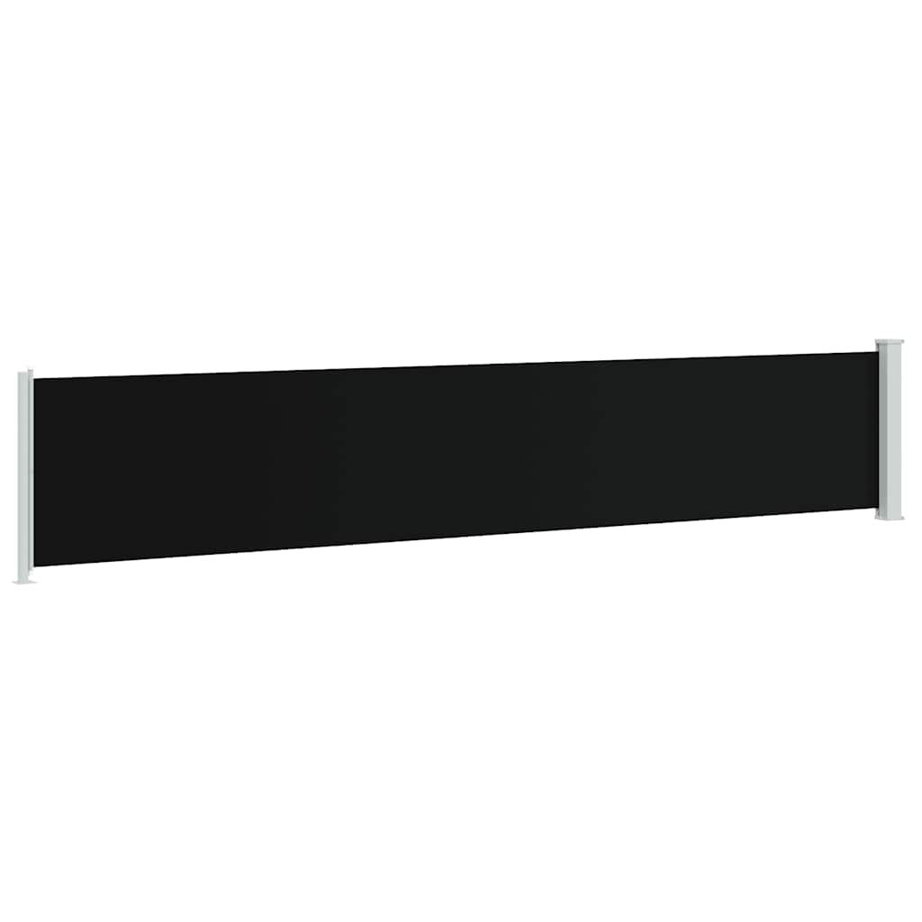 vidaXL Patio Retractable Side Awning 117x600 cm Black