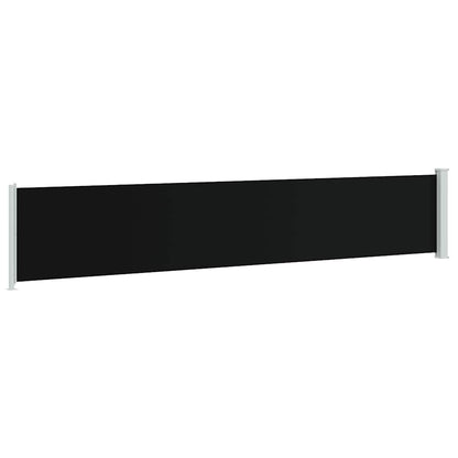 vidaXL Patio Retractable Side Awning 117x600 cm Black