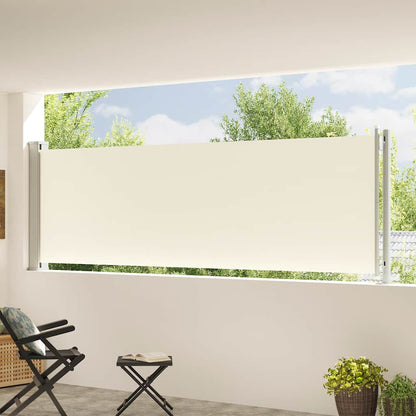 vidaXL Patio Retractable Side Awning 117x614 cm Cream