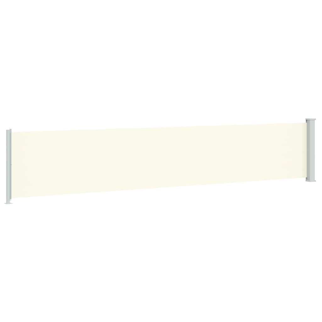 vidaXL Patio Retractable Side Awning 117x614 cm Cream