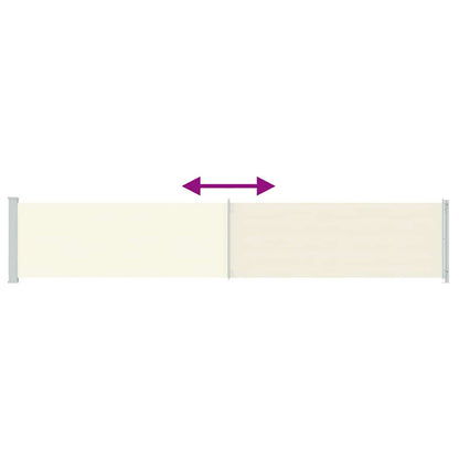 vidaXL Patio Retractable Side Awning 117x614 cm Cream