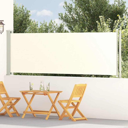 vidaXL Patio Retractable Side Awning 117x614 cm Cream