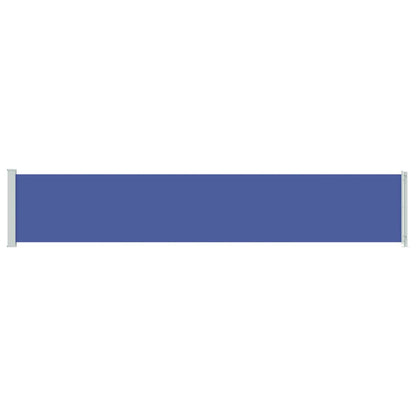 vidaXL Patio Retractable Side Awning 117x614 cm Blue