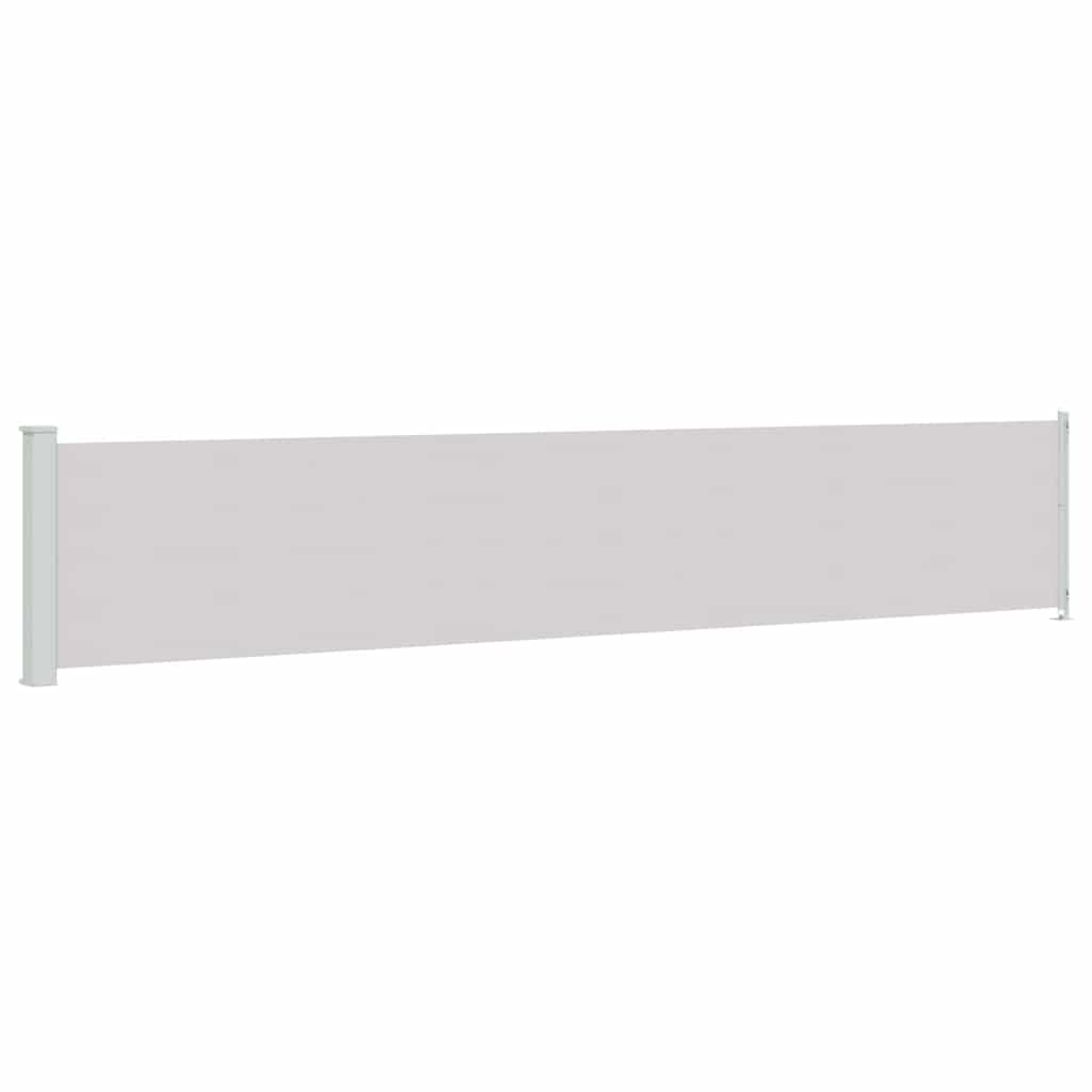 vidaXL Patio Retractable Side Awning 117x614 cm Grey