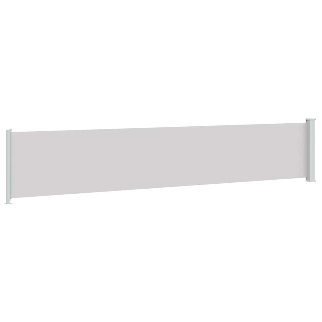 vidaXL Patio Retractable Side Awning 117x614 cm Grey