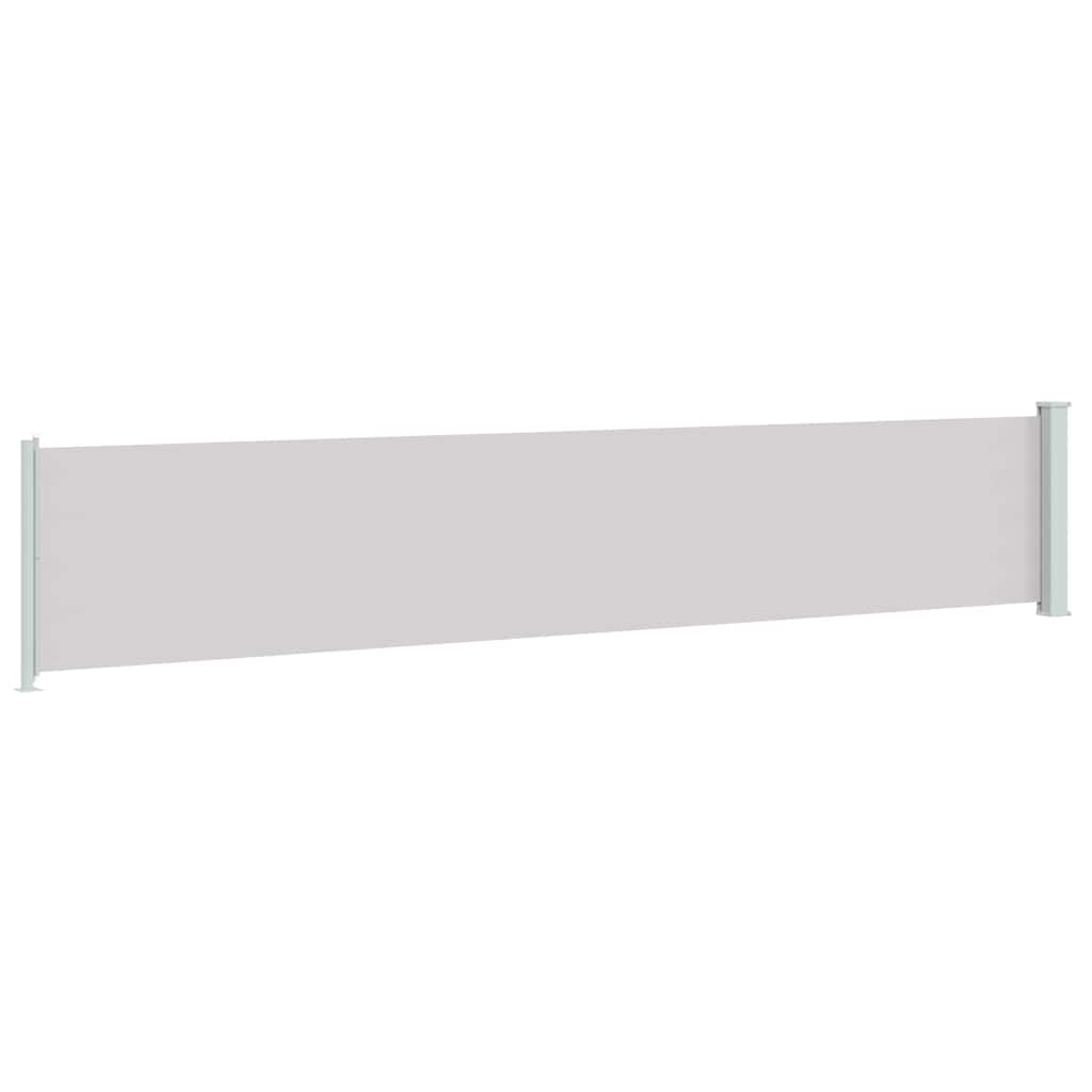 vidaXL Patio Retractable Side Awning 117x614 cm Grey