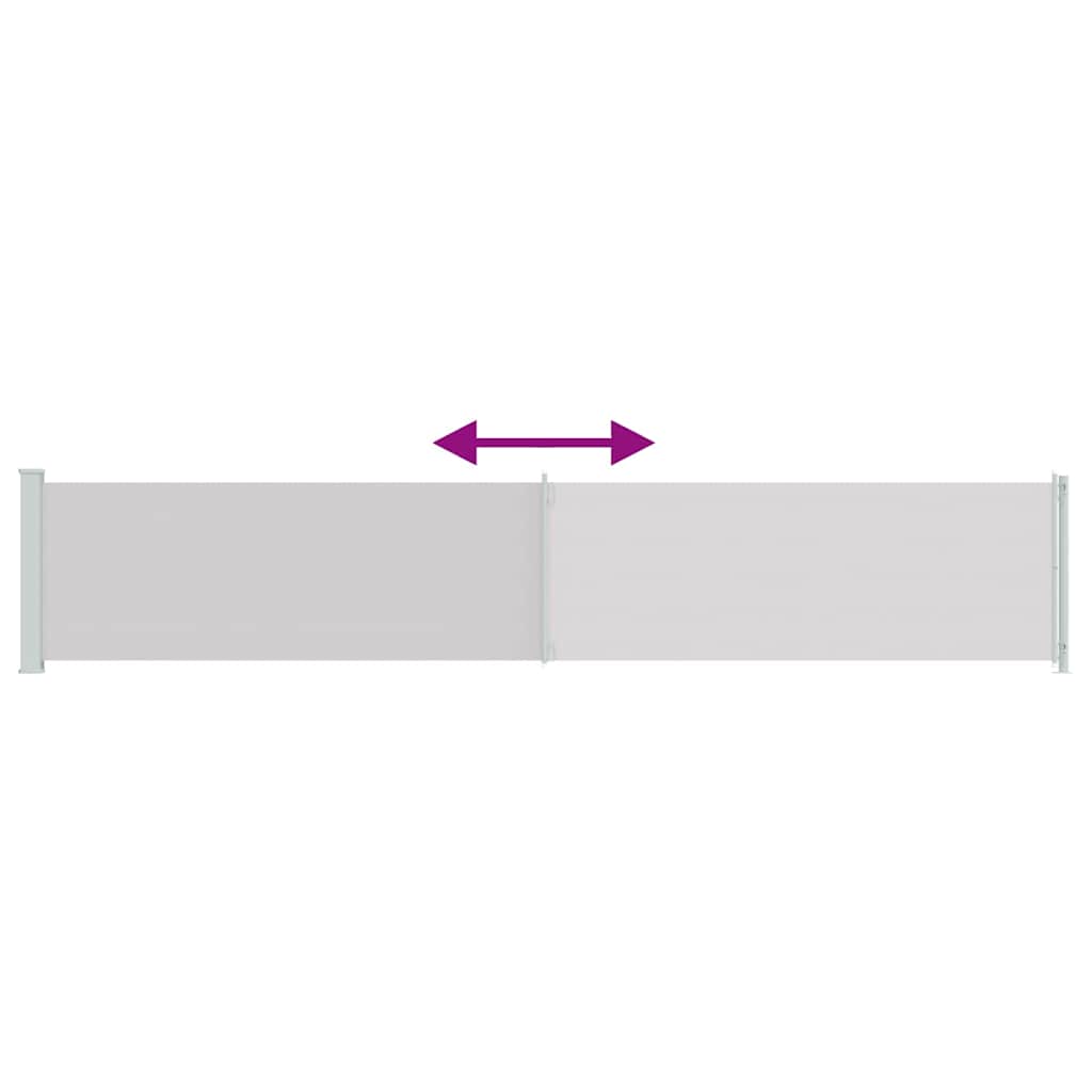 vidaXL Patio Retractable Side Awning 117x614 cm Grey