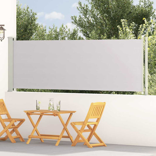 vidaXL Patio Retractable Side Awning 117x614 cm Grey