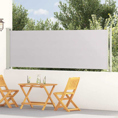 vidaXL Patio Retractable Side Awning 117x614 cm Grey