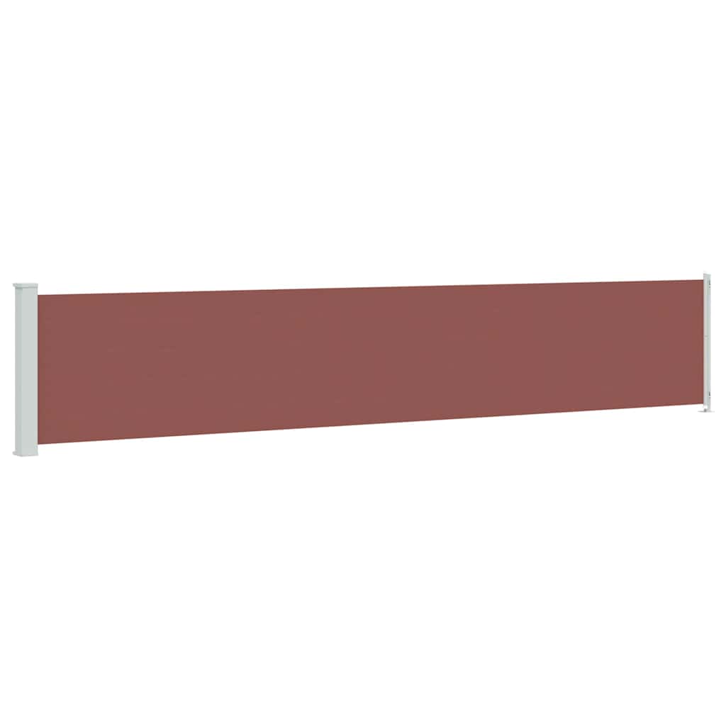 vidaXL Patio Retractable Side Awning 117x614 cm Brown