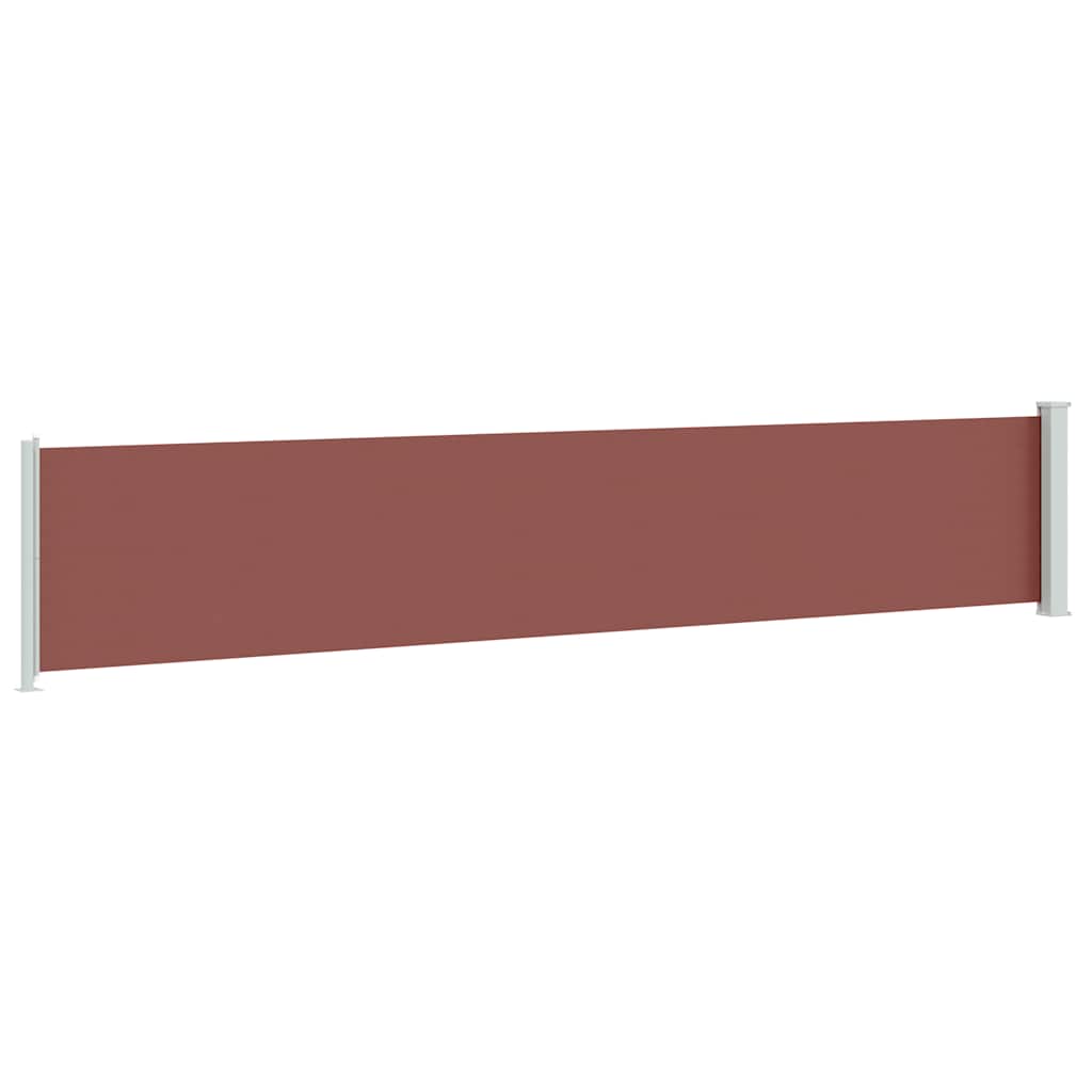 vidaXL Patio Retractable Side Awning 117x600 cm Brown