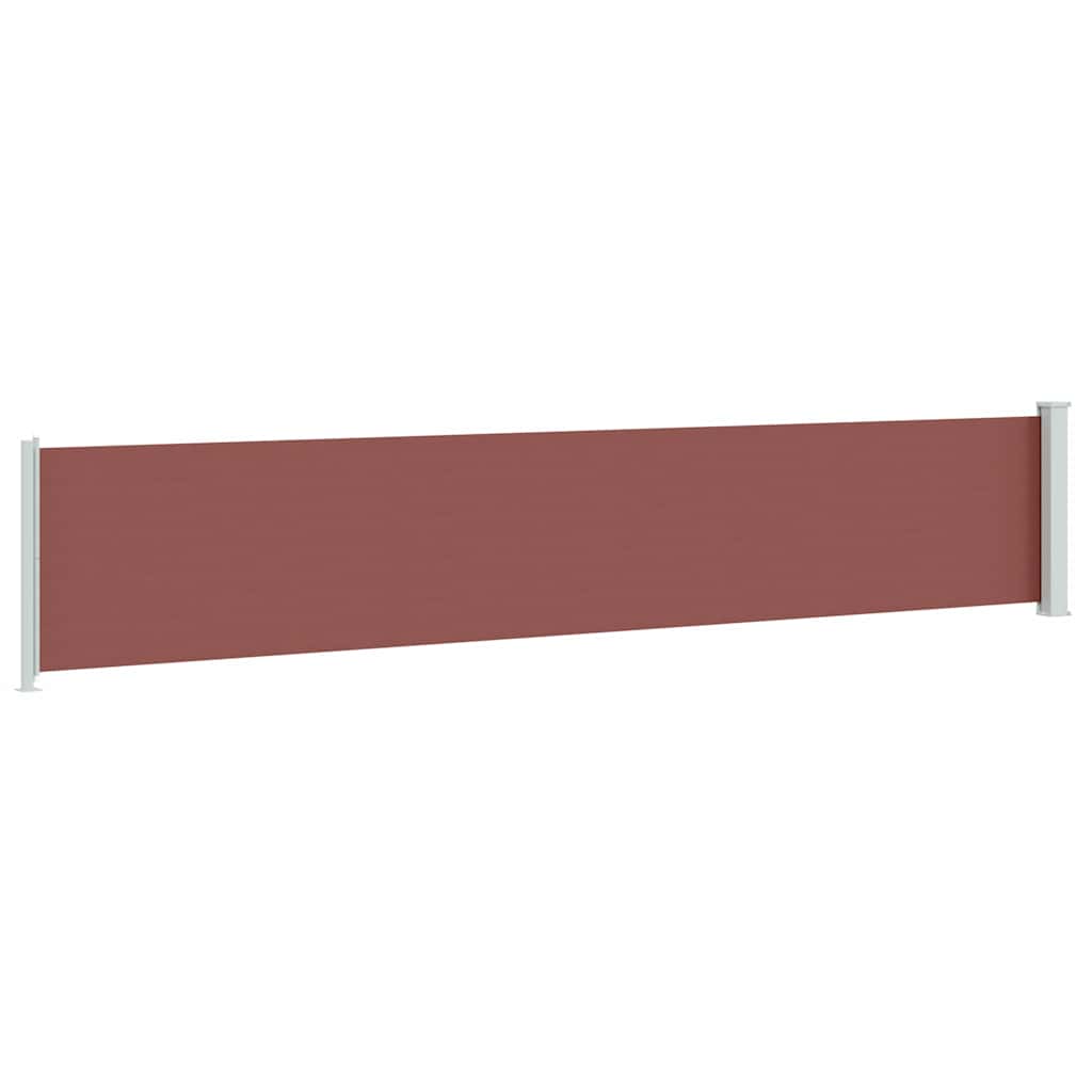 vidaXL Patio Retractable Side Awning 117x614 cm Brown