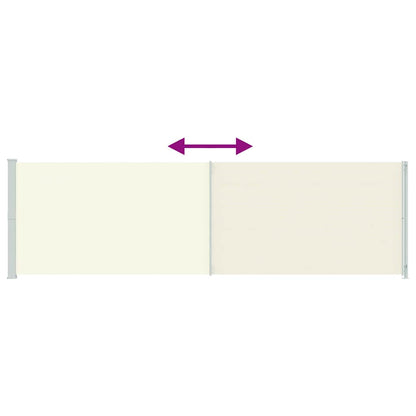 vidaXL Patio Retractable Side Awning 180x614 cm Cream