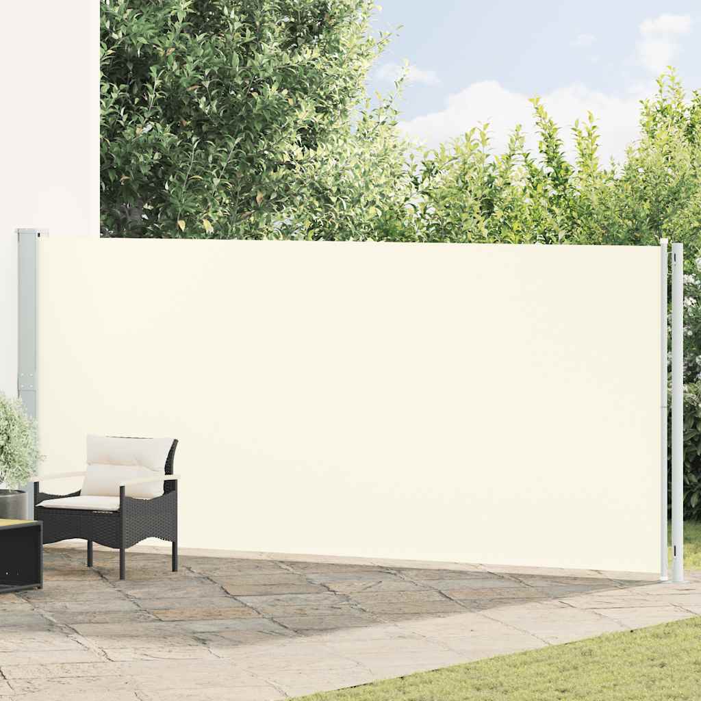 vidaXL Patio Retractable Side Awning 180x614 cm Cream