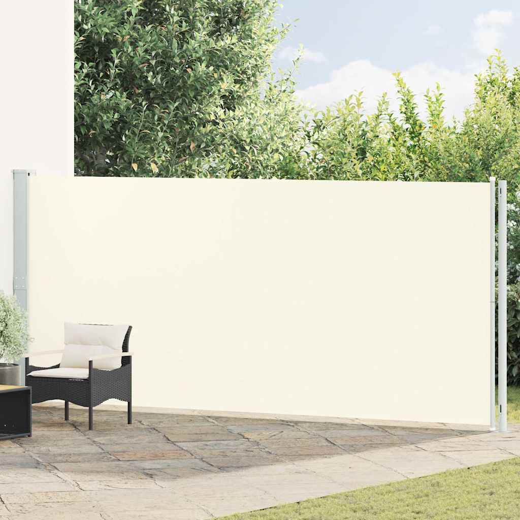 vidaXL Patio Retractable Side Awning 180x614 cm Cream