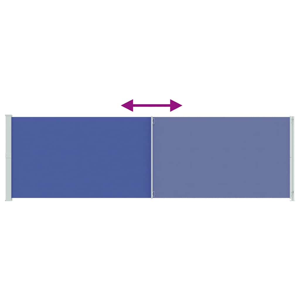 vidaXL Patio Retractable Side Awning 180x600 cm Blue