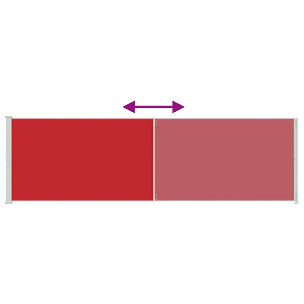 vidaXL Patio Retractable Side Awning 180x600 cm Red