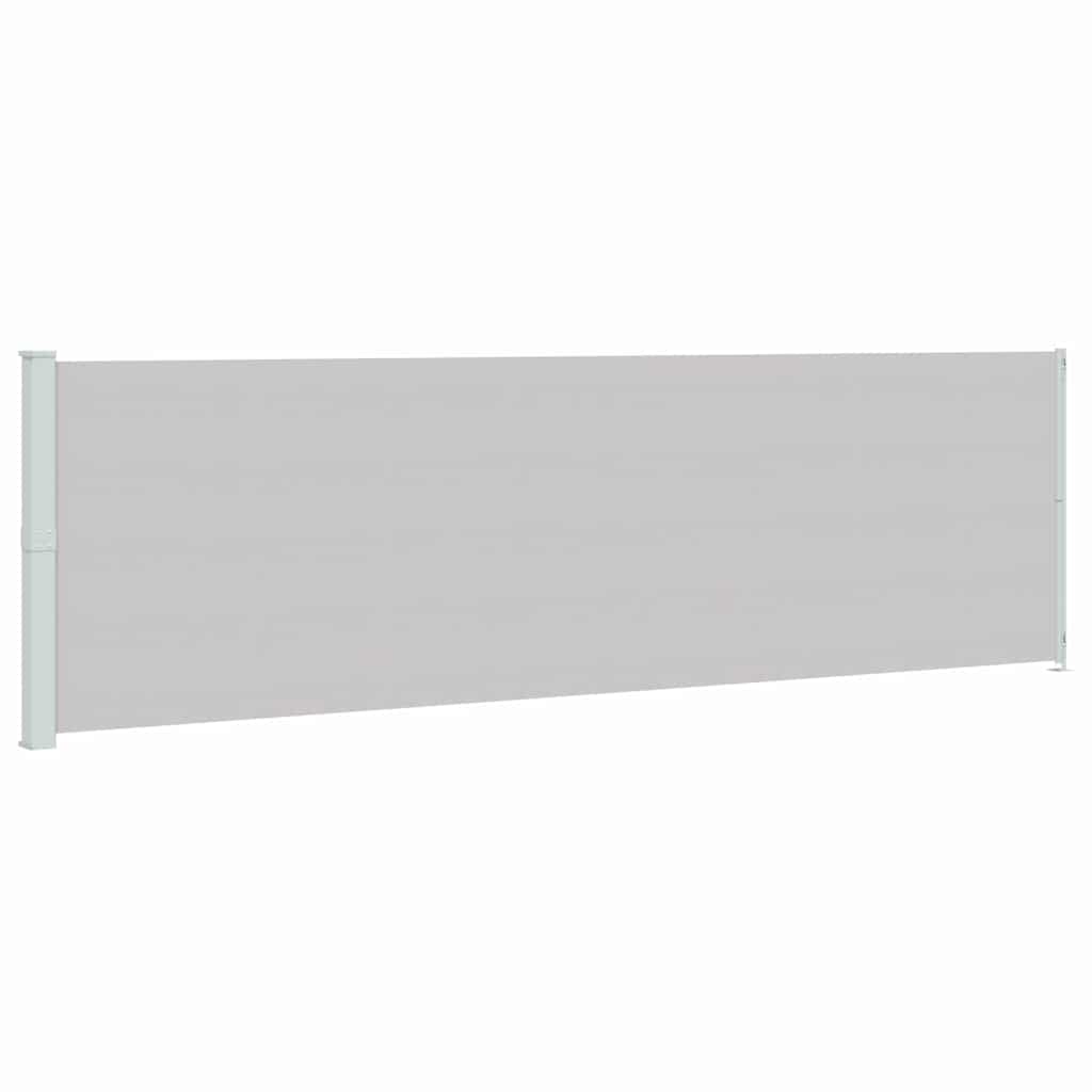vidaXL Patio Retractable Side Awning 180x614 cm Grey