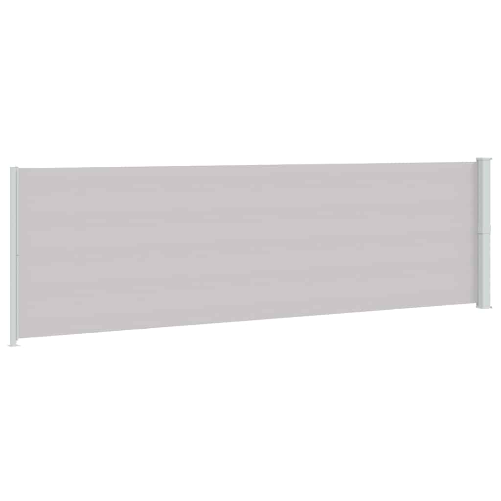 vidaXL Patio Retractable Side Awning 180x614 cm Grey