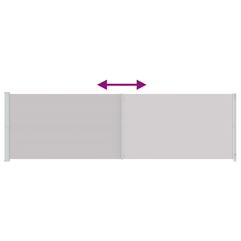 vidaXL Patio Retractable Side Awning 180x614 cm Grey