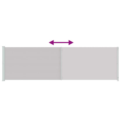 vidaXL Patio Retractable Side Awning 180x614 cm Grey