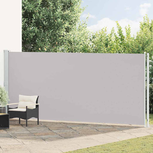 vidaXL Patio Retractable Side Awning 180x614 cm Grey