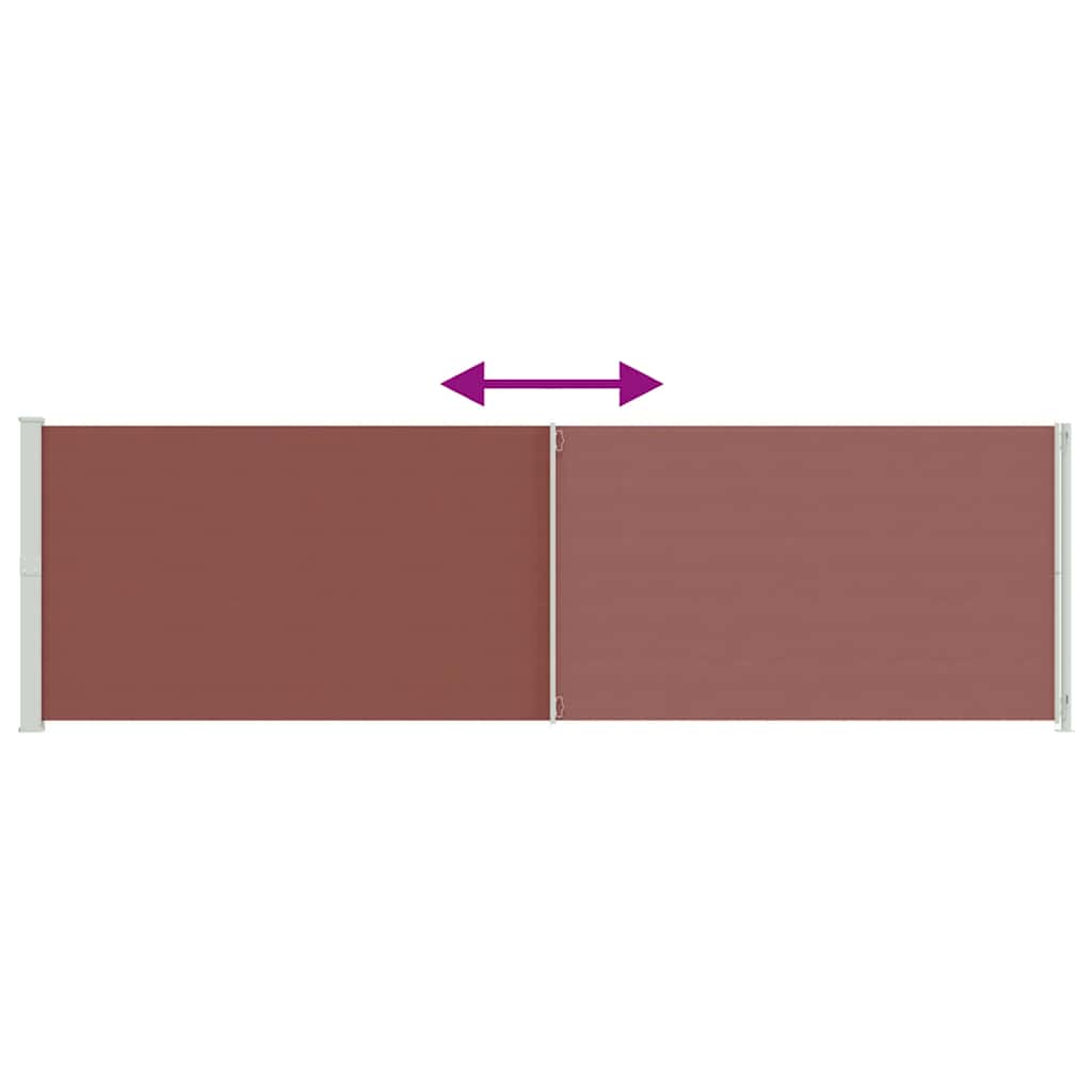 vidaXL Patio Retractable Side Awning 180x600 cm Brown