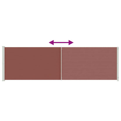 vidaXL Patio Retractable Side Awning 180x600 cm Brown