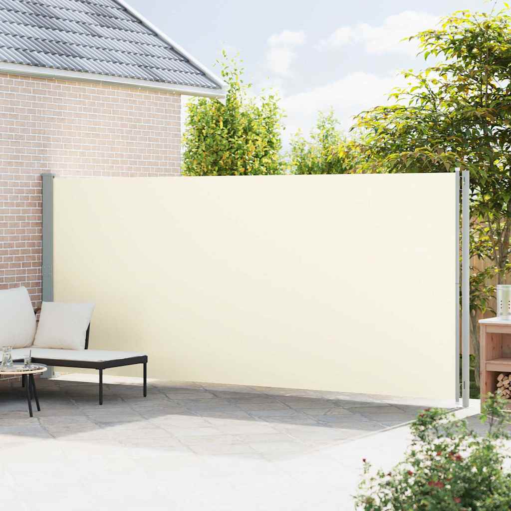 vidaXL Patio Retractable Side Awning 200x614 cm Cream