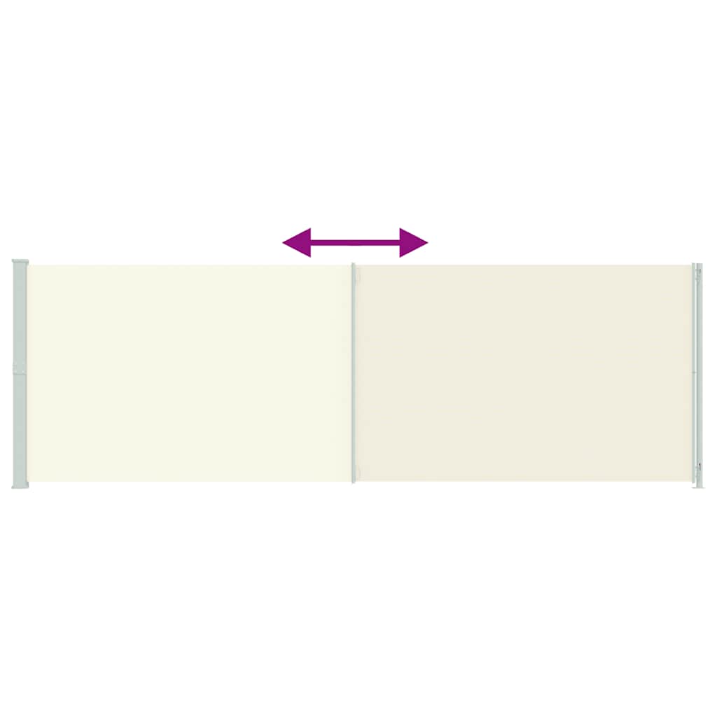 vidaXL Patio Retractable Side Awning 200x614 cm Cream