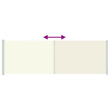 vidaXL Patio Retractable Side Awning 200x614 cm Cream