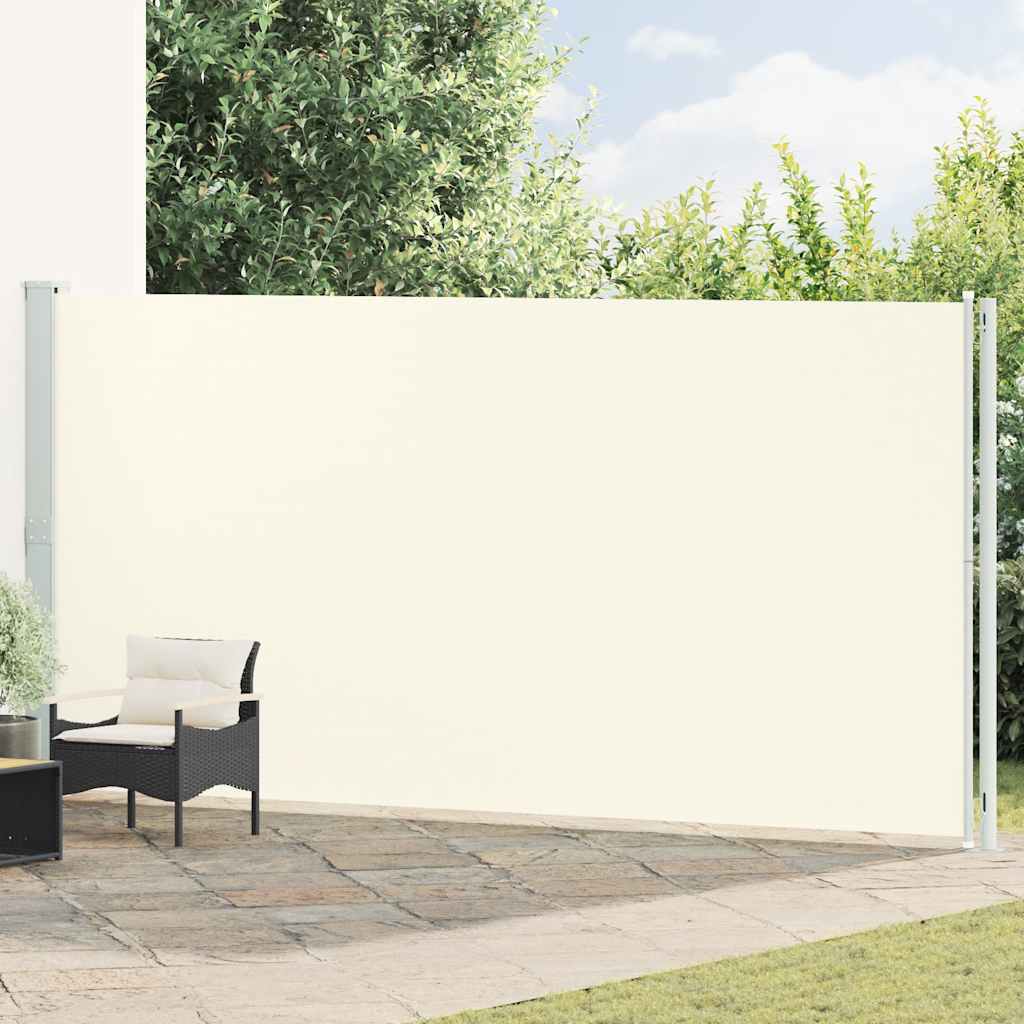 vidaXL Patio Retractable Side Awning 200x614 cm Cream