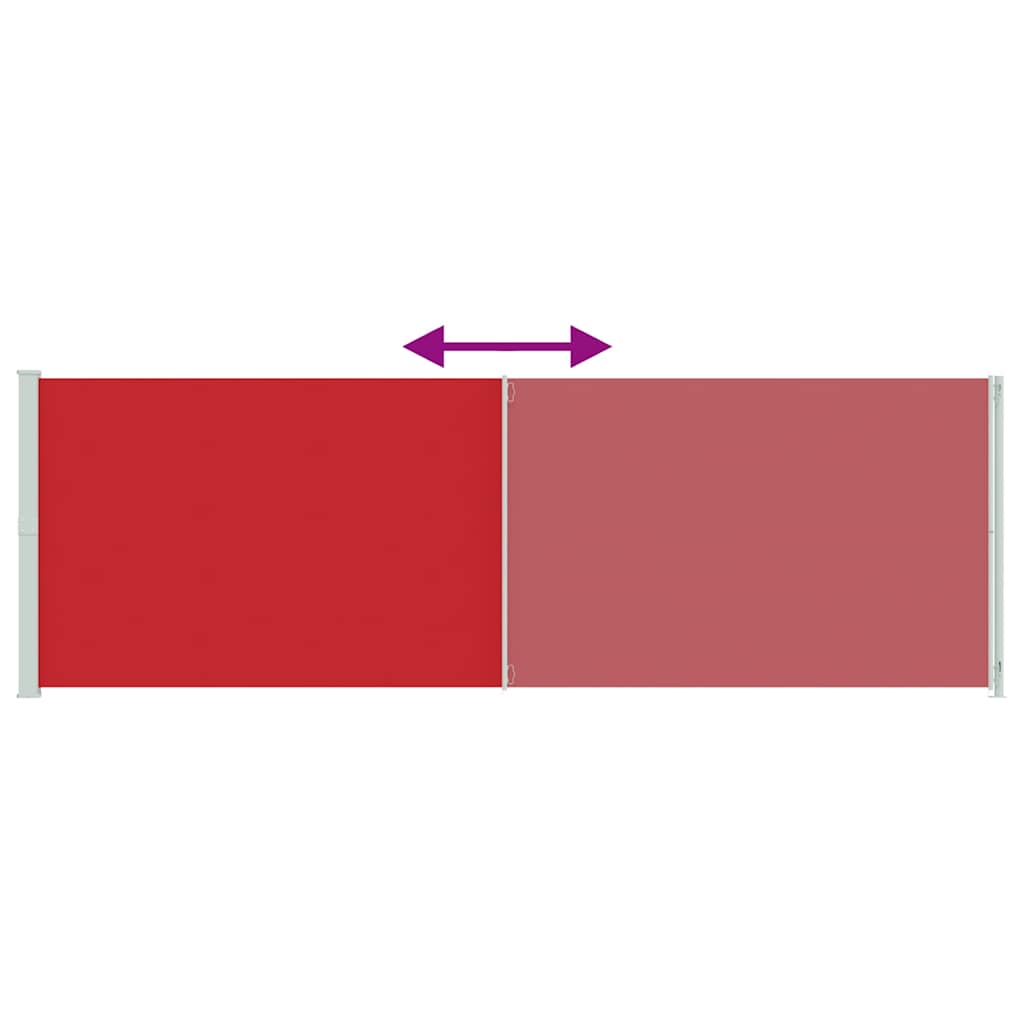 vidaXL Patio Retractable Side Awning 200x600 cm Red