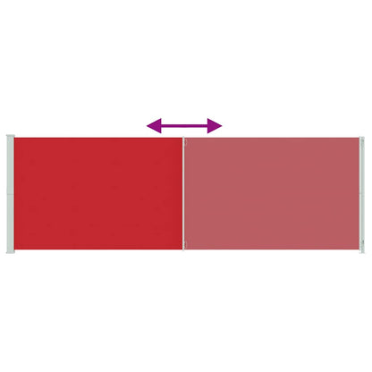 vidaXL Patio Retractable Side Awning 200x600 cm Red