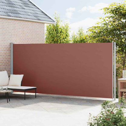 vidaXL Patio Retractable Side Awning 200x614 cm Brown