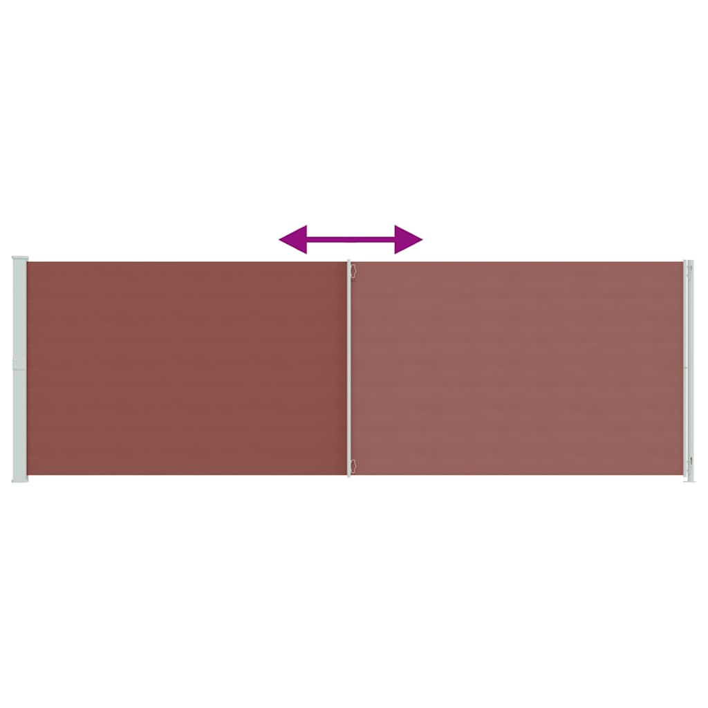 vidaXL Patio Retractable Side Awning 200x614 cm Brown